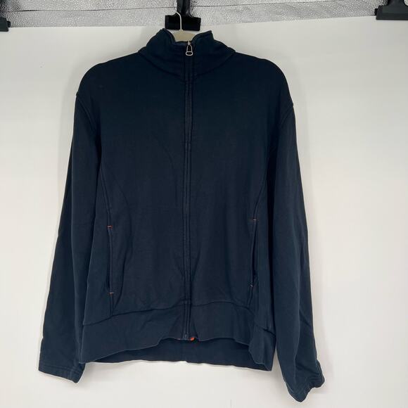 Hugo Boss Orange Victory Zip Thru Sweatshirt Men's Size L Charcoal 100% Cotton - Picture 2 of 11